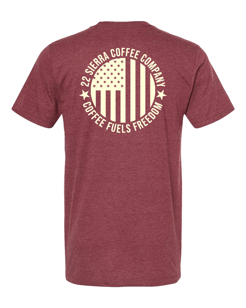 Coffee Fuels Freedom T-Shirt - Maroon-0