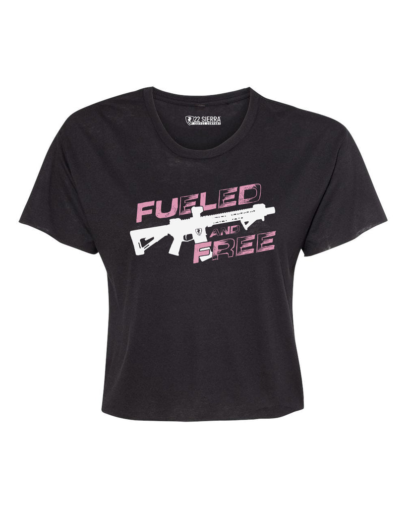 Women's Fueled and Free Crop - Black-0